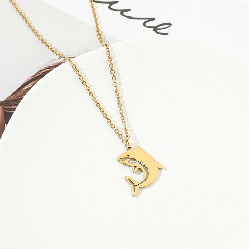 Vòng cổ Mặt Hình Cá Mập Phong Cách Hip hop Âu Mỹ