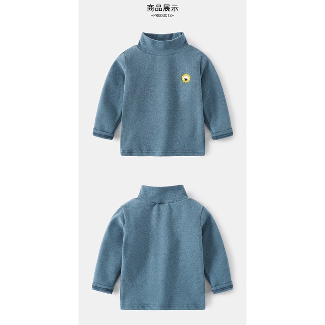 Áo thun cổ lọ cotton cho bé trai, bé gái - Hàng xuất - MC0175