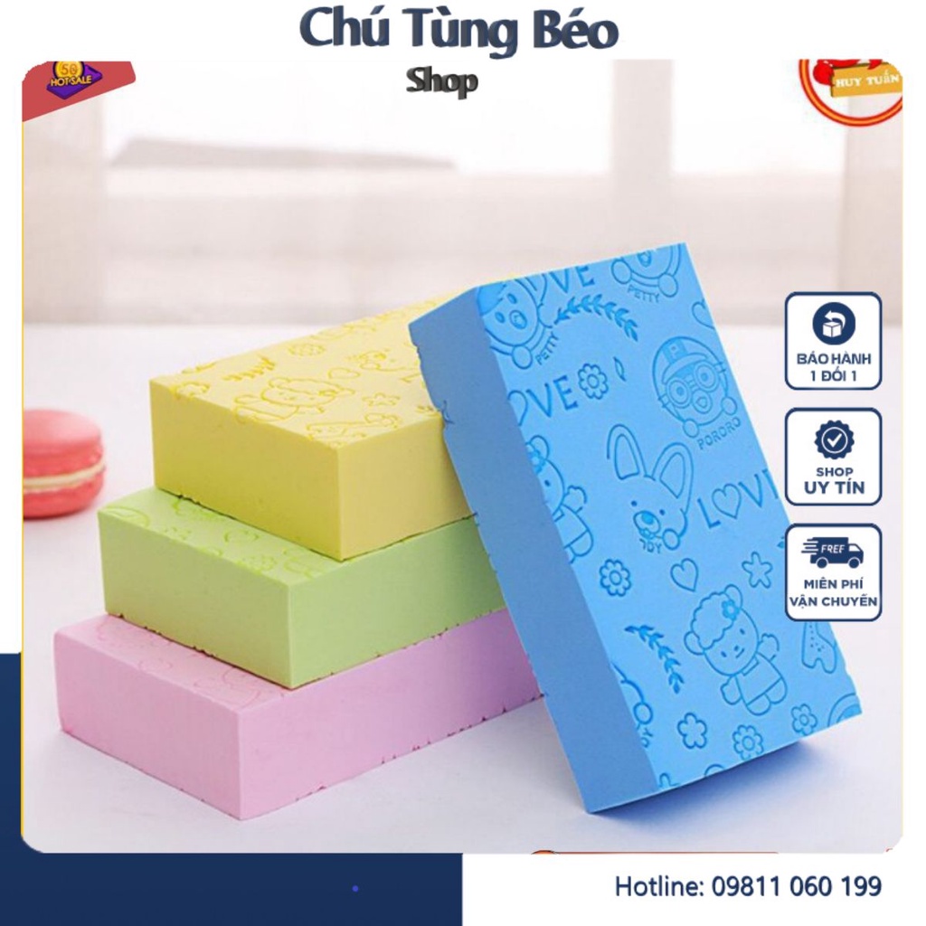 Bông Tắm, Miếng Kỳ Ghét Siêu Sạch Hàn Quốc PORORO