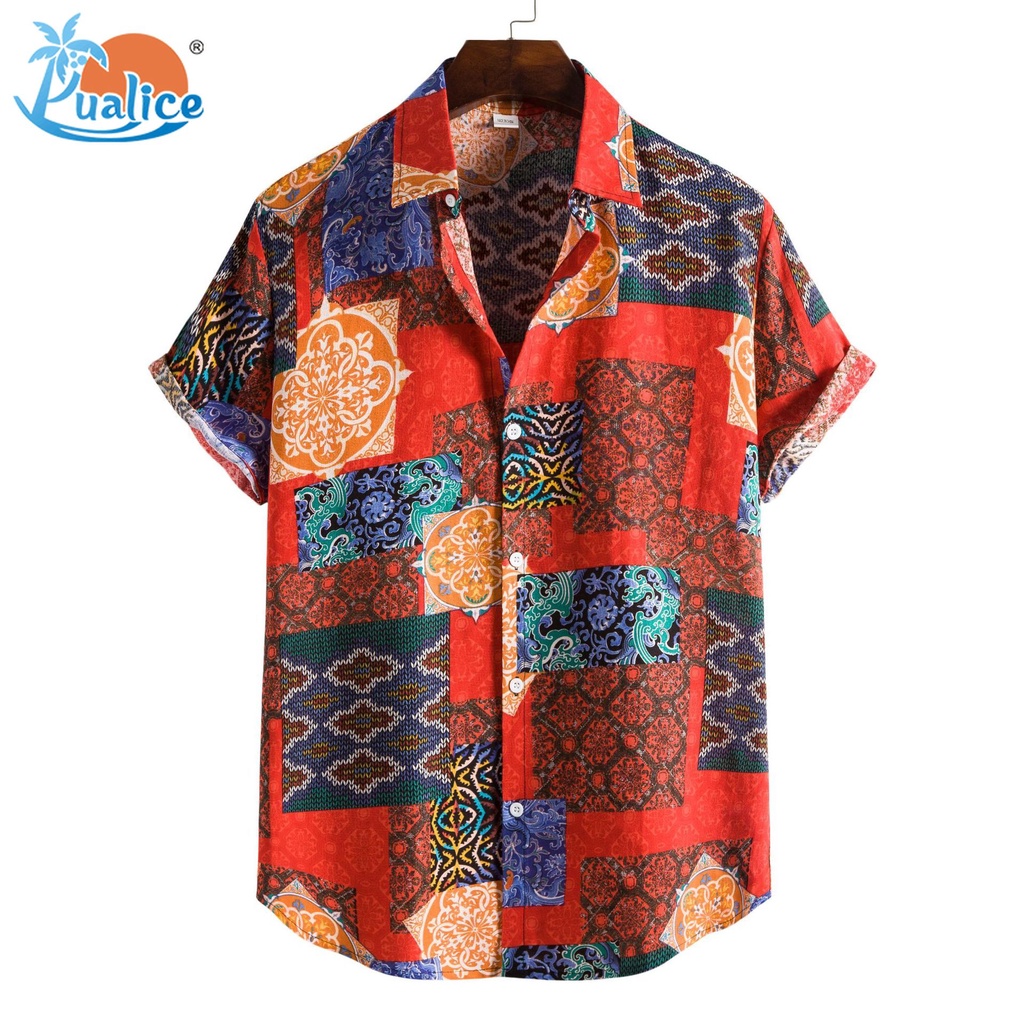 Áo sơ mi tay ngắn in họa tiết độc đáo cho nam