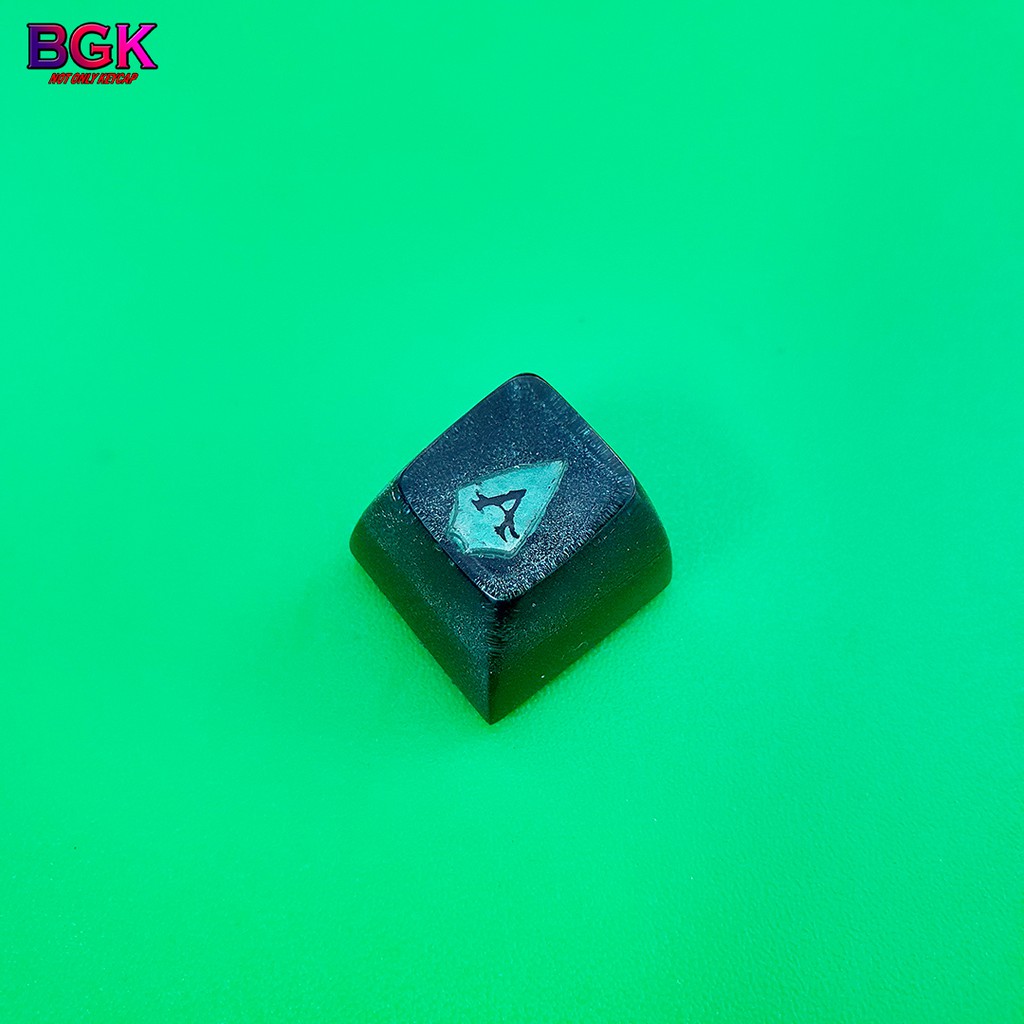 Keycap Lẻ Artisan Logo Green Arrow Của DC SA profile ( keycap resin độc lạ )( Keycap Artisan )