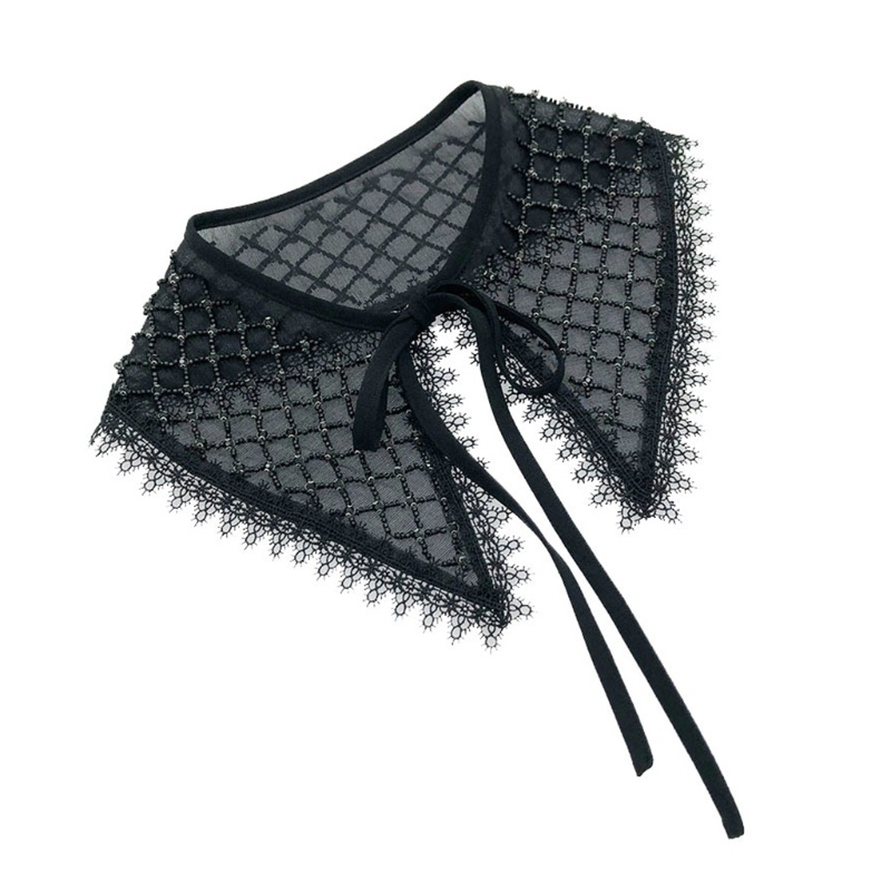 Khăn Choàng Cổ Đính Hạt Và Đá Giả Họa Tiết Sọc Caro Thanh Lịch Cho Búp Bê