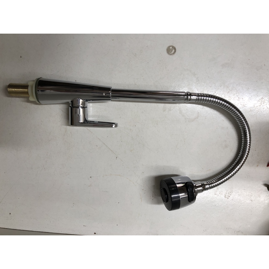 Vòi Rửa Chén Bát Lạnh Gắn Chậu Cần Lò Xo Inox Bóng