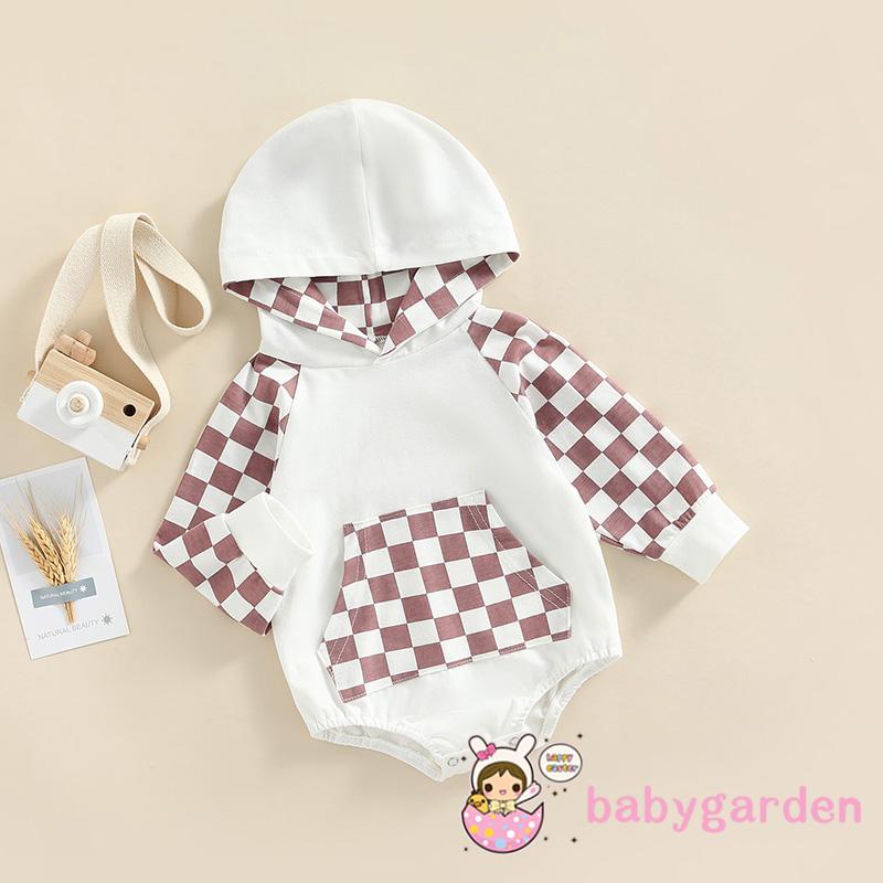 Bộ Áo Liền Quần Dài Tay Có Túi Cho Bé 0-24 Tháng Tuổi