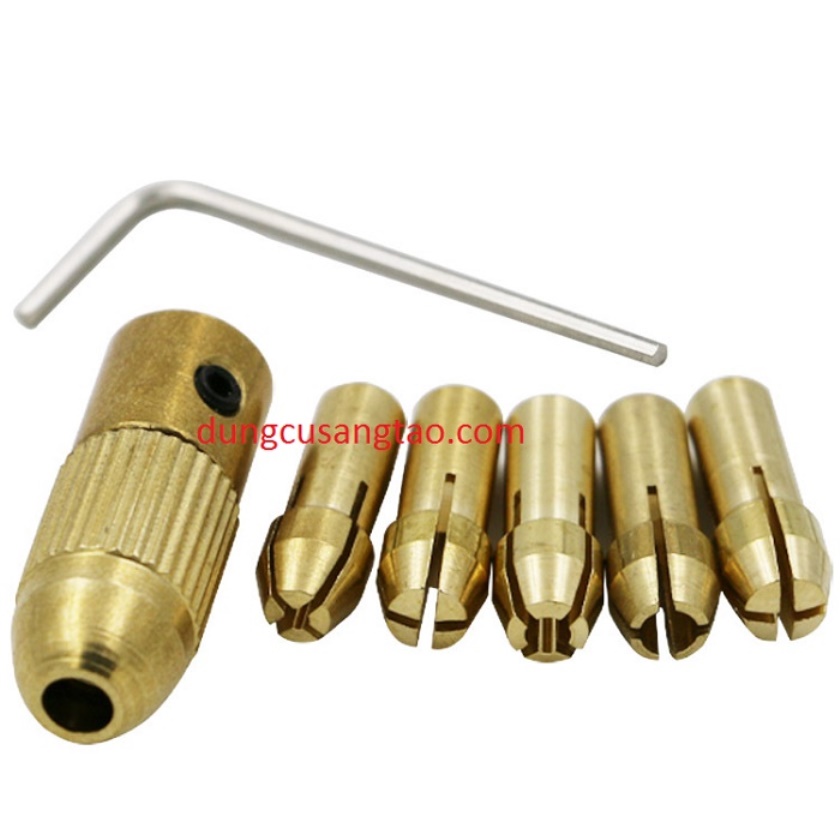 Bộ Đầu giữ khoan mini kiểu 4 / Bộ Đầu kẹp mũi khoan dùng cho motor mini trục 3.17mm / 2.35mm / 2.0mm /  5.05mm