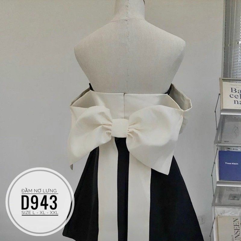 ĐẦM BIGSIZE TRỄ VAI THẮT NƠ SAU LƯNG