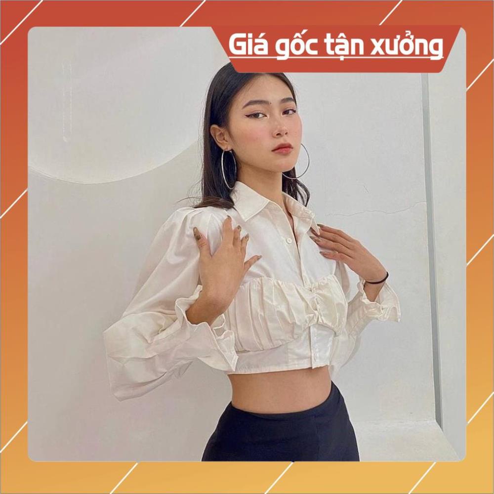 [Hàng Chất Lượng] Set Áo Ống + Áo Sơ Mi Croptop (TRẮNG) | BigBuy360 - bigbuy360.vn