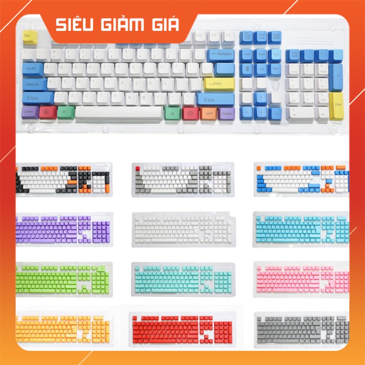 SET KEYCAP PBT DOUBLESHOT 104 PHÍM CHẤT LƯỢNG CAO CẤP ĐỦ MÀU XUYÊN LED