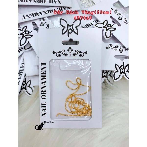 Dây xích bi trang trí móng tay chân