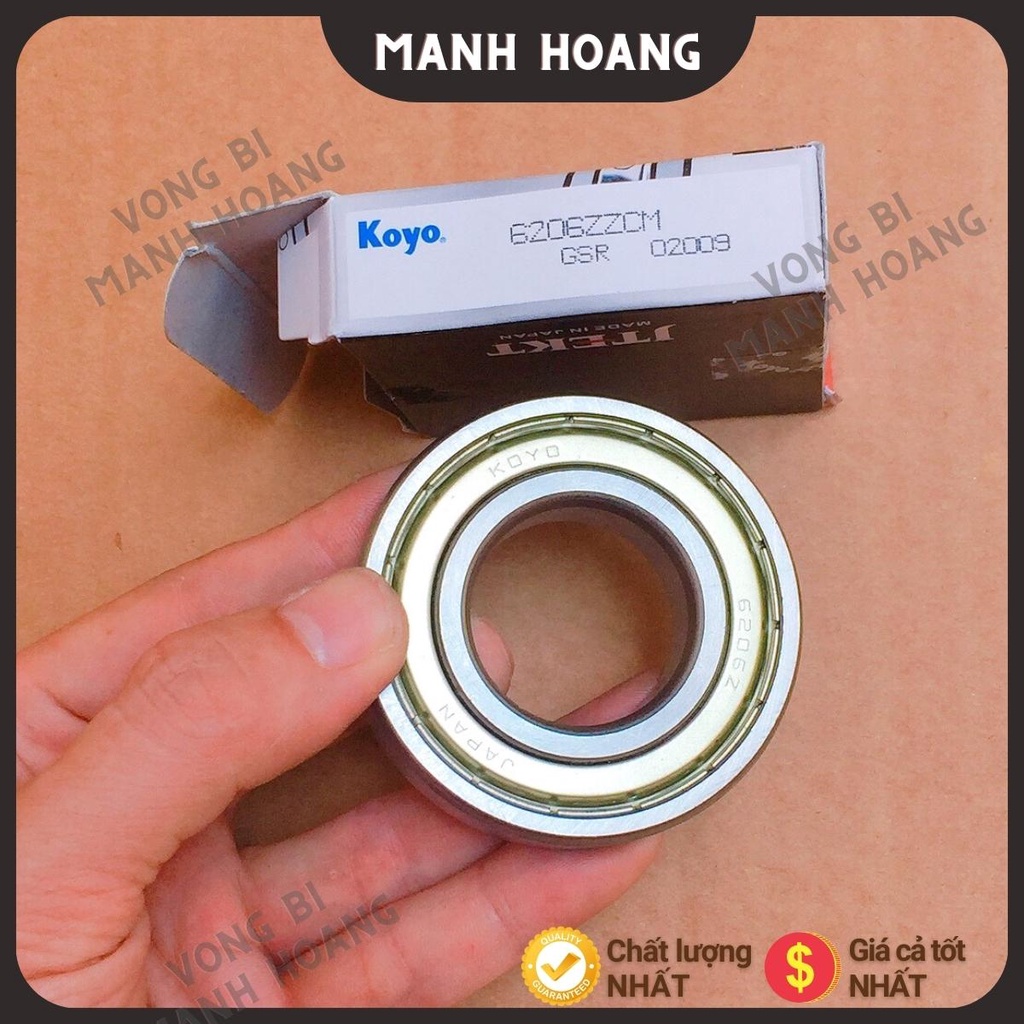 Vòng bi, bạc đạn 6206 ZZCM KOYO tiêu chuẩn quốc tế, chất lượng cao, bền bỉ - Vòng bi Mạnh Hoàng