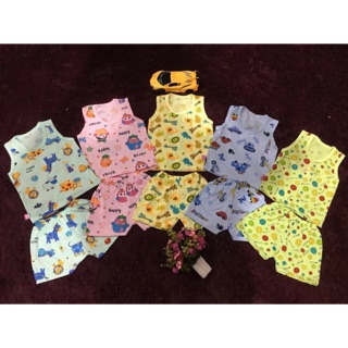 Combo 5 bộ ba lỗ cho bé 5-15kg