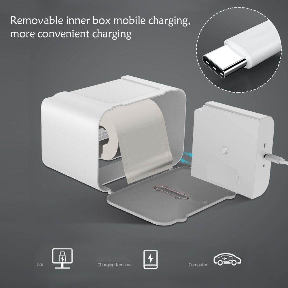 KRNY Giá Đỡ Cuộn Giấy Vệ Sinh Tự Động Gắn Tường Chống Nước Sạc USB