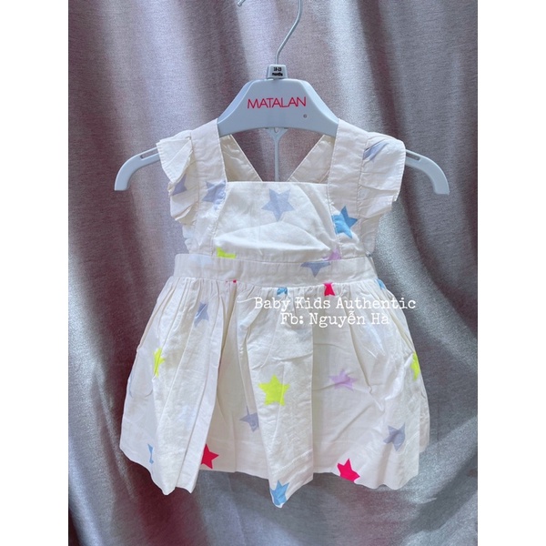 Đầm cotton hai lớp kèm quần chíp cho bé gái đầy tháng