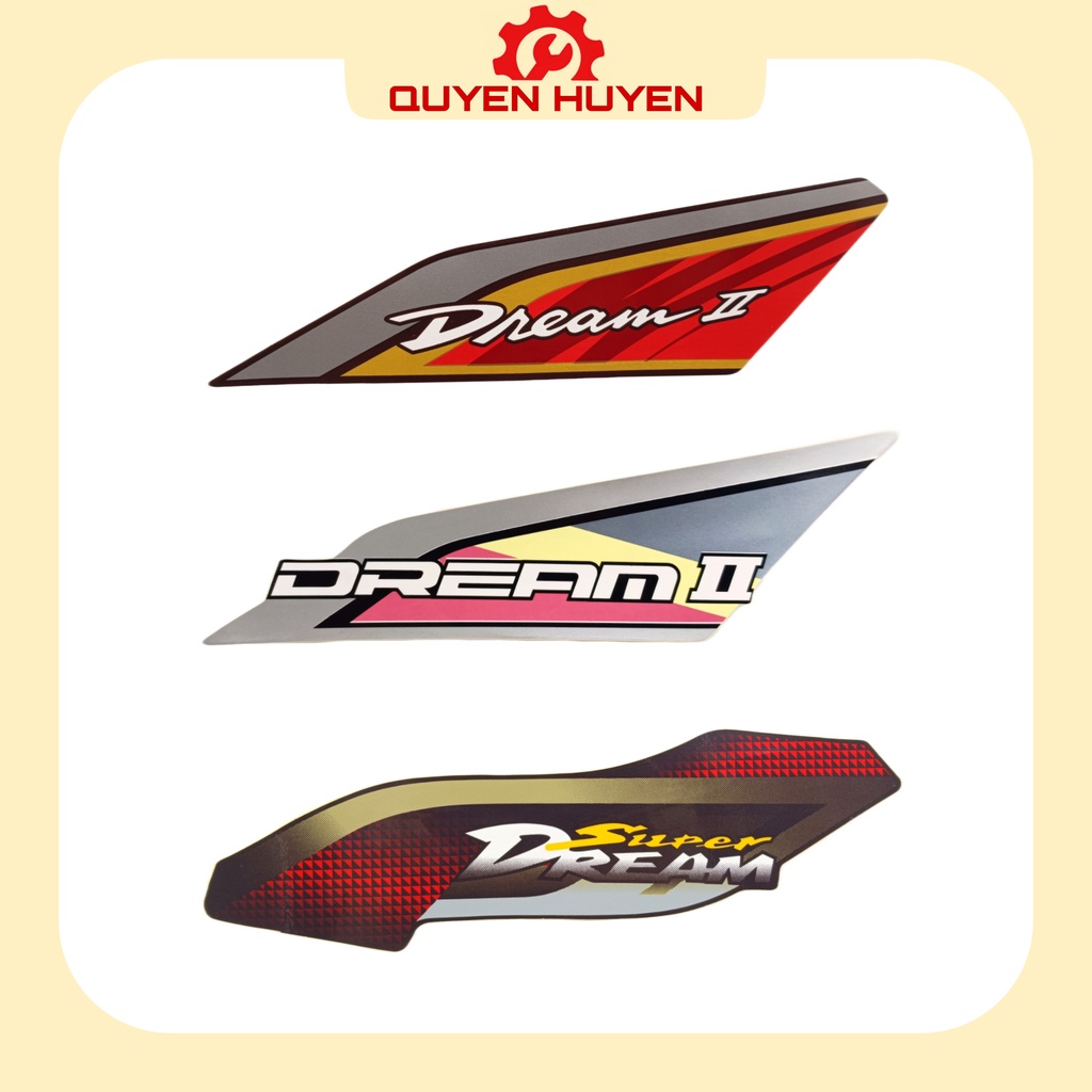 Bộ tem xe Dream - Tem 3 lớp chống bay màu / chống nước - Hàng loại đẹp - Form chuẩn zin