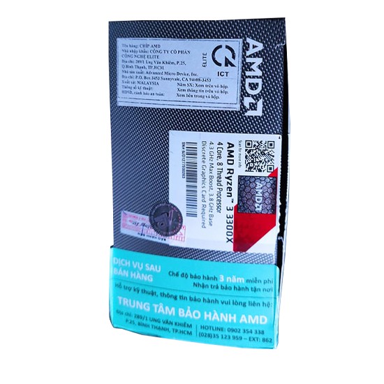 Bộ Xử lý AMD Ryzen3 3300x (4C/8T, 3.8 GHz – 4.3 GHz, 16MB) – Hàng Cũ BH 2023 | BigBuy360 - bigbuy360.vn