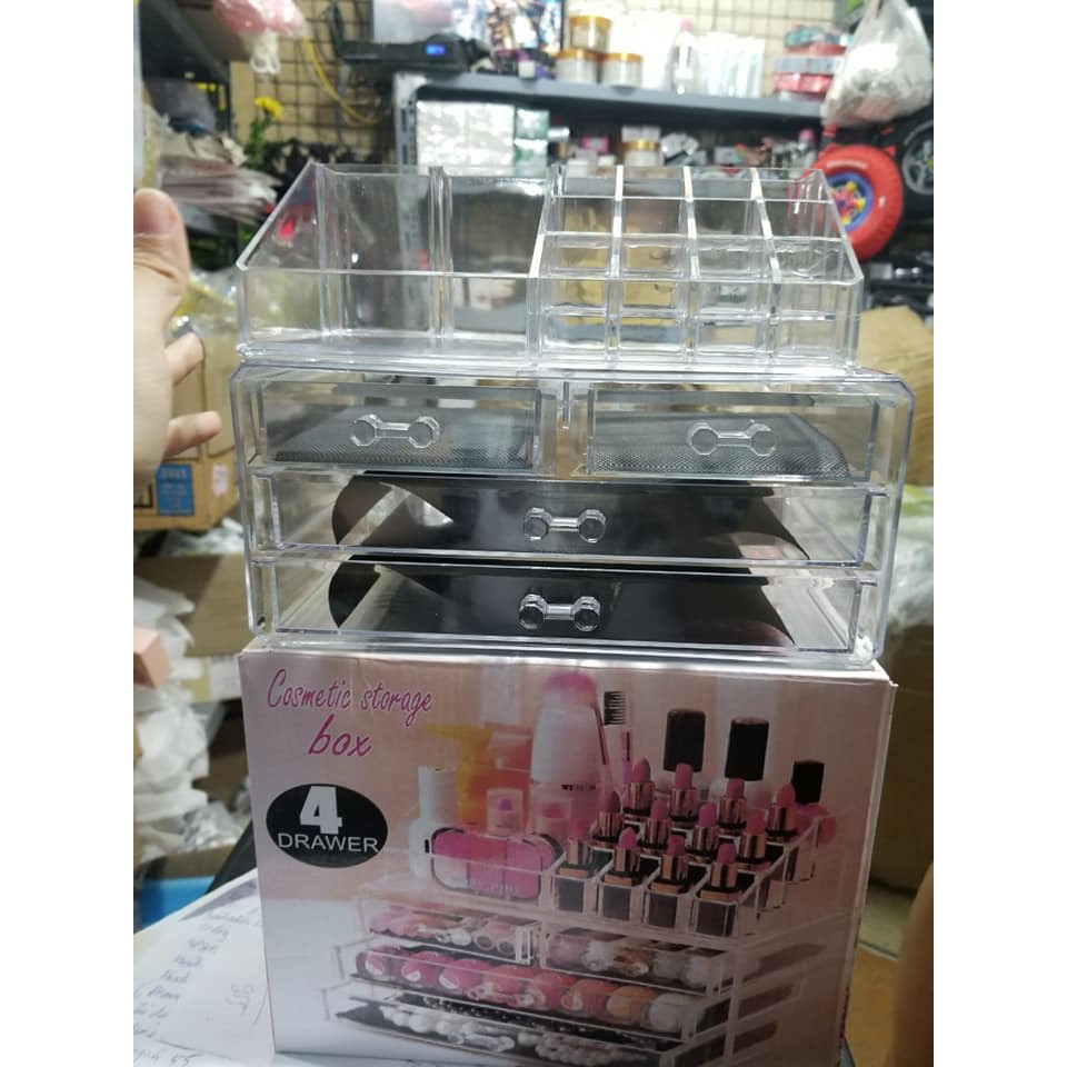 [XẢ BANH NÓC] ###Kệ_mĩ_phẩm_Vuông_Mica_4_tầng