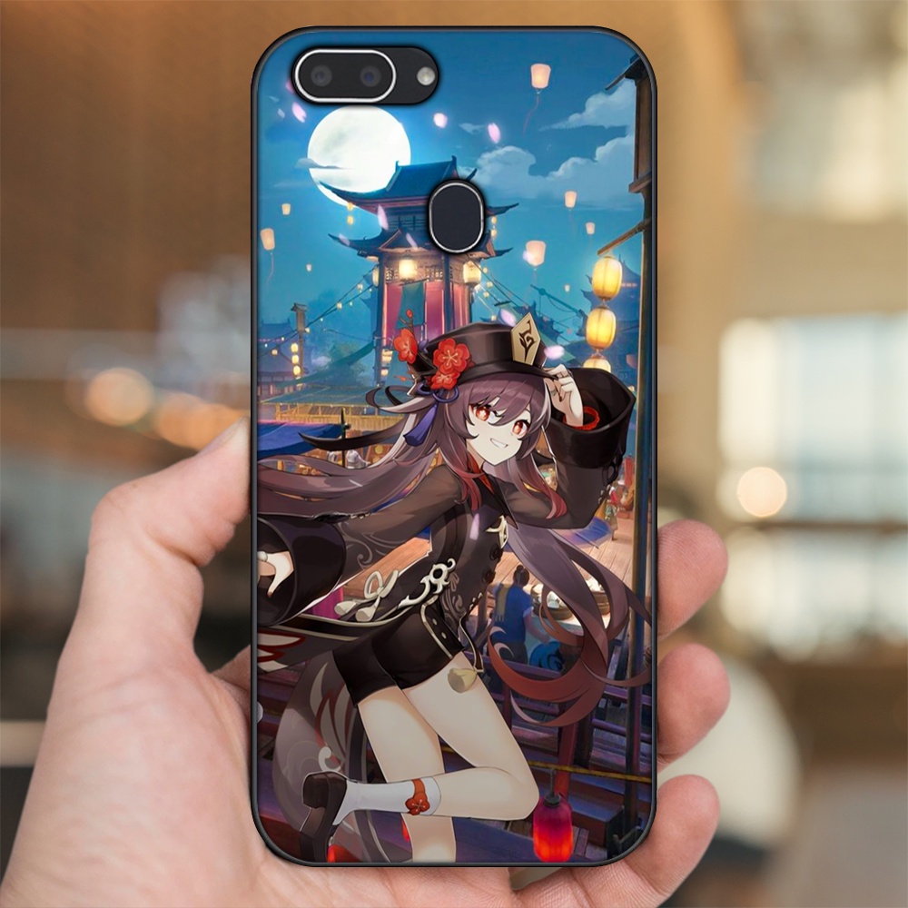 Ốp lưng Realme 2 viền đen in hình Hutao Genshin Impact