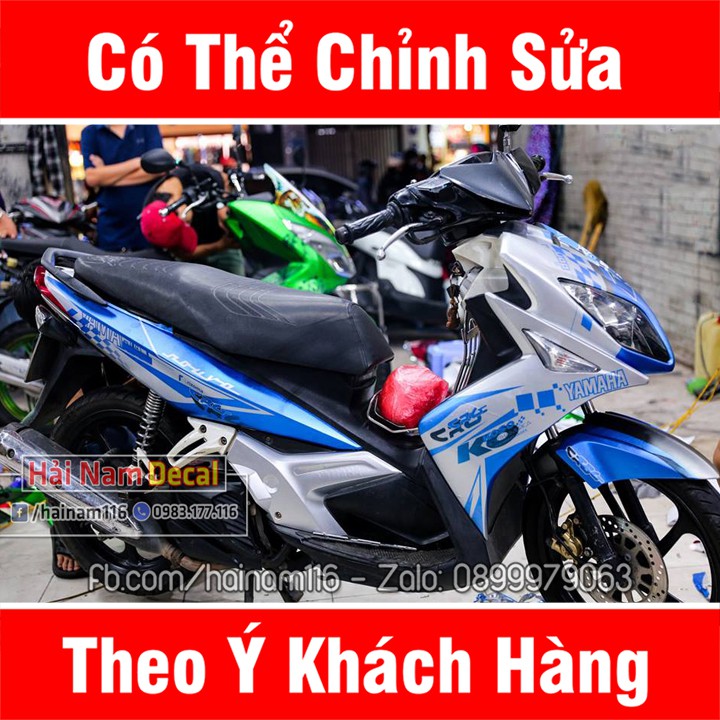 Tem Trùm Nouvo LX Xanh Trắng Ohlins