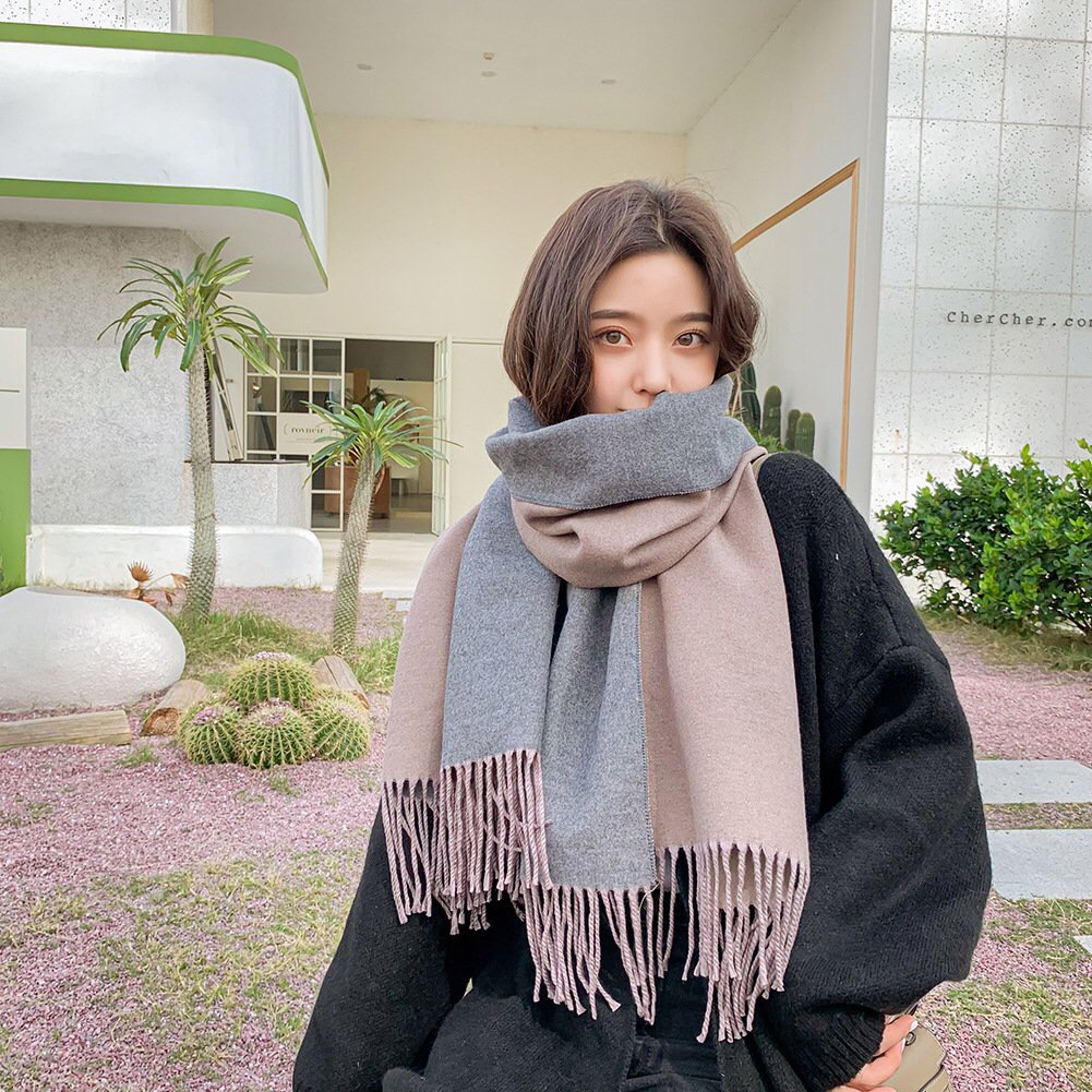 ~Hàng loại 1~ Khăn dạ Cashmere hai mặt cao cấp hàng loại 1 rẻ nhất dành cho mùa đông ấm áp phụ kiện nam nữ