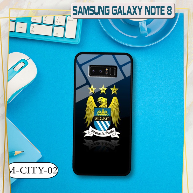 Ốp đội bóng Samsung Galaxy Note 8  - Lưng kính cường lực
