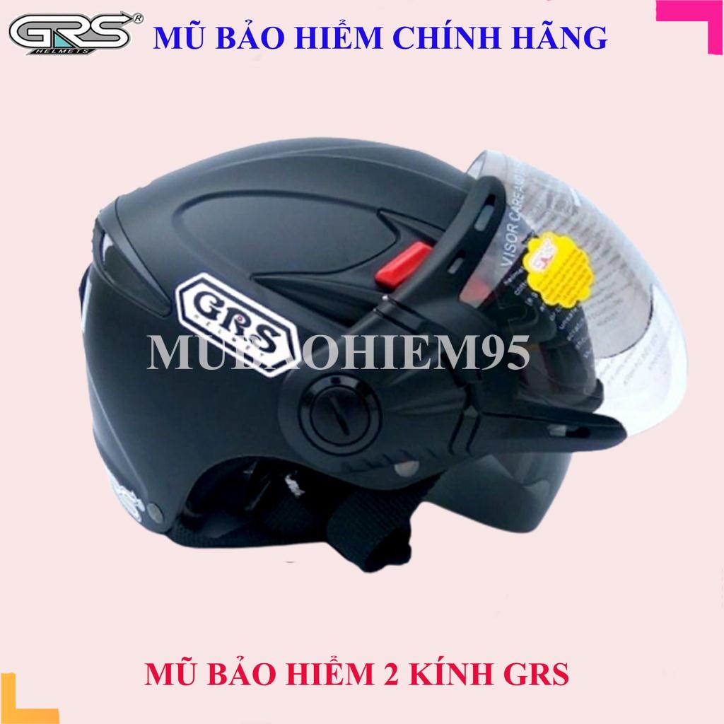 ♥️ Shop Uy Tín ♥️Mũ bảo hiểm nửa đầu 2 kính,tháo lót grs966#3 nhiều màu
