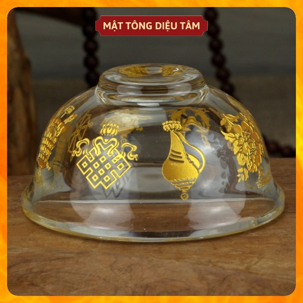 Đồ thờ cúng- Bát pha lê đựng nước, chén đựng nước hoặc để vật phẩm Phật giáo, tâm linh, phong thủy, thờ cúng, trận pháp
