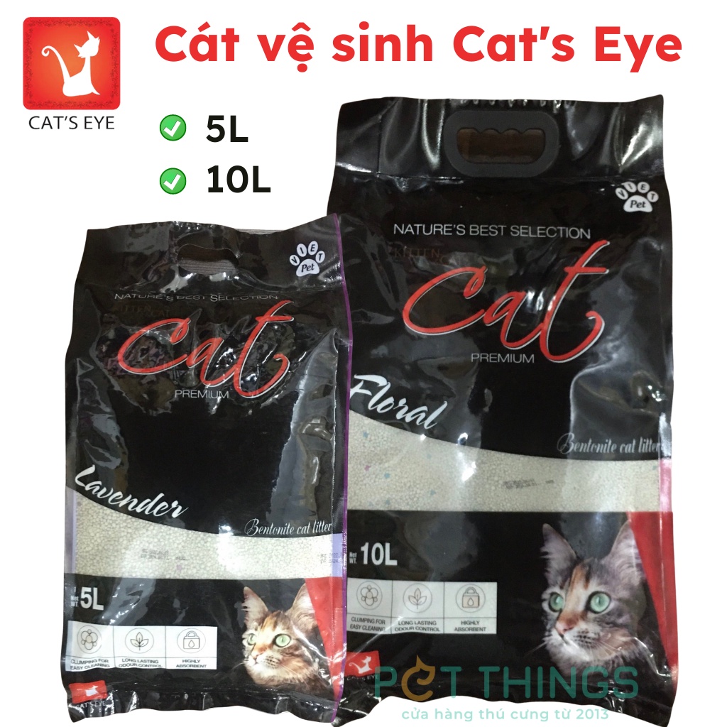 Cát vệ sinh cho mèo Cat's Eye 5Lít / 10Lít vón cục