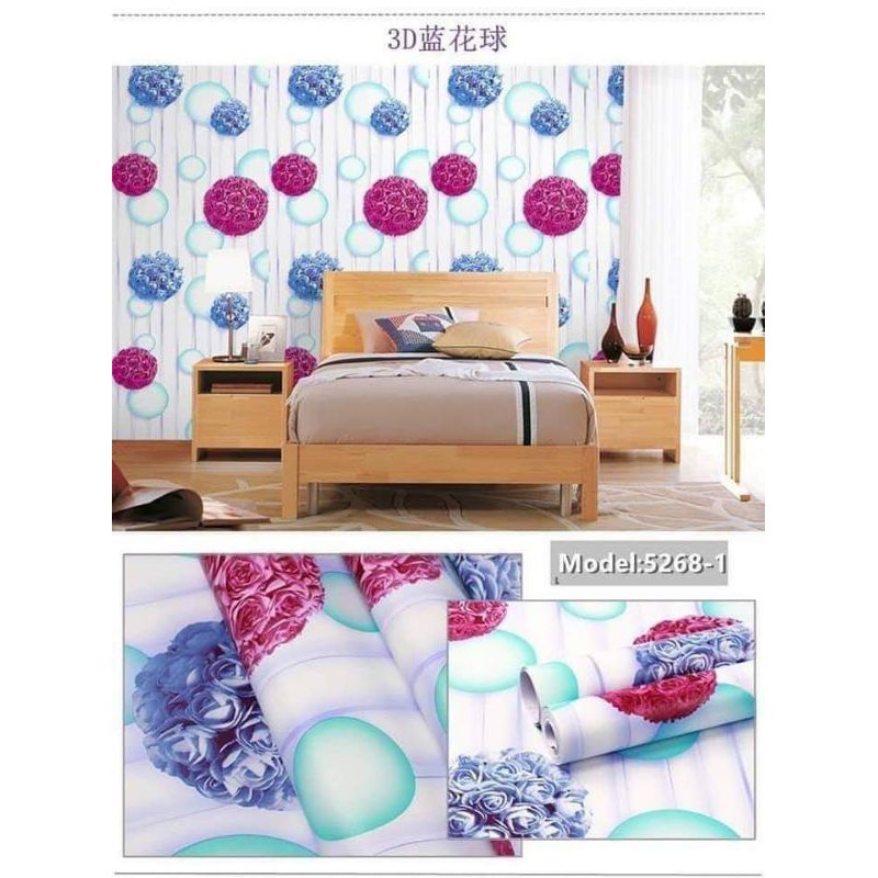 10m Giấy dán tường một màu [GIÁ Sỉ] - 10m decal dán tường màu trơn có keo sẵn