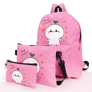 [BALO HOT] Bộ 3 món balo vải,balo canvas,balo nữ,baloteen,balo đi học,balo xinh,balo đa năng