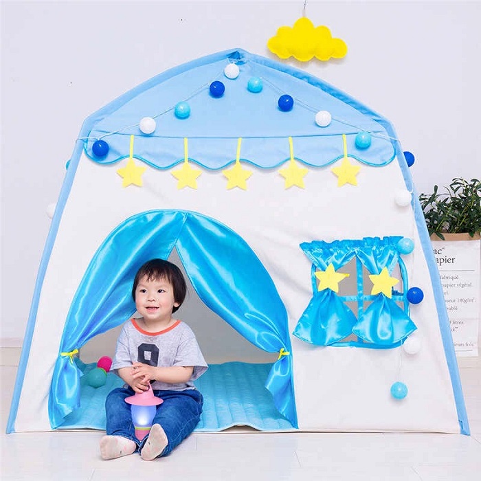 Lều Ngủ Công Chúa Cho Bé Lều Hoàng Tử Cho Bé Loại To Có Rèm Chống Muỗi Khung Nhựa Vải Dù Mềm Mại Chắc Chắn