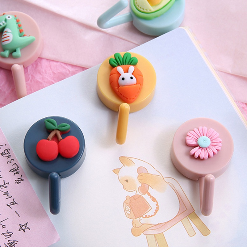 Set 10 Móc Treo Áo Khoác Họa Tiết Hoạt Hình Dễ Thương Sắp Xếp Gọn Gàng Trang Trí Nhà Tắm