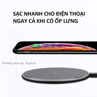 Đế sạc nhanh không dây 15W cho các thiết bị cao cấp ip ss oppo xiaomi