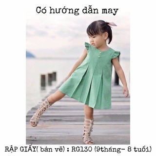 Rg130_rập giấy may váy bé gái