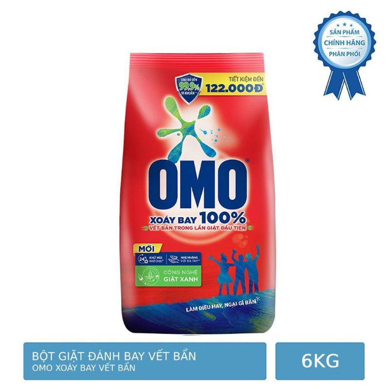 Bột giặt Omo Matic đỏ túi 6kg