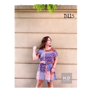 Đầm Kiểu [Bigsize][Sale Xả] họa tiết thổ cẩm