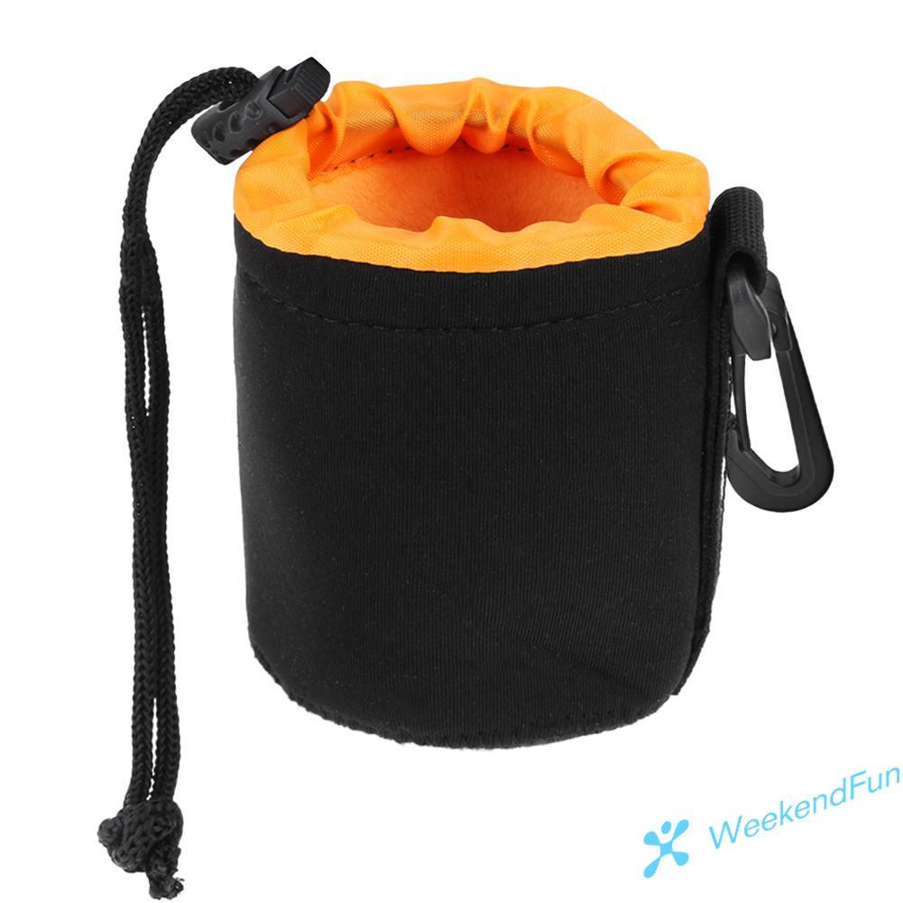 Túi đựng ống kính máy ảnh bằng neoprene mềm mại không thấm nước lót lông cừu có dây rút