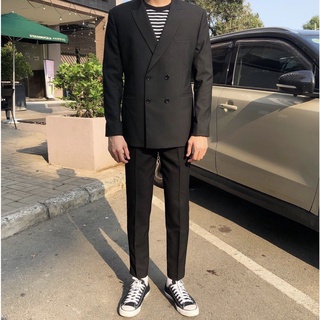 Áo Khoác Đen 4 Nút - 4 Loose Blazer