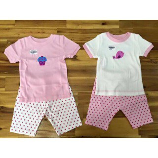 BỘ QUẦN ÁO CỘC TAY PIJAMA BÉ GÁI LULLABY