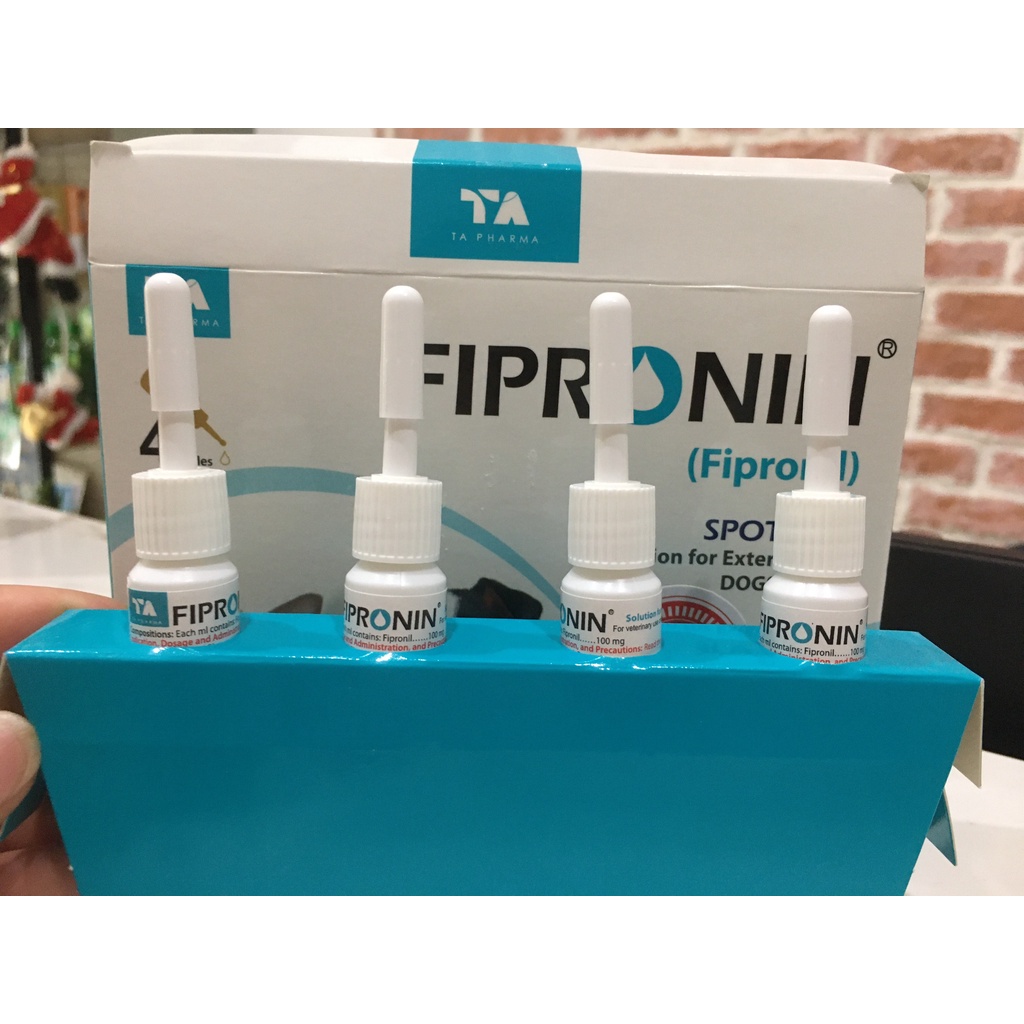 Fipronin (CHÓ MÈO từ 1-10kg)  nhỏ gáy trị ve rận cho chó mèo/ thú cảnh