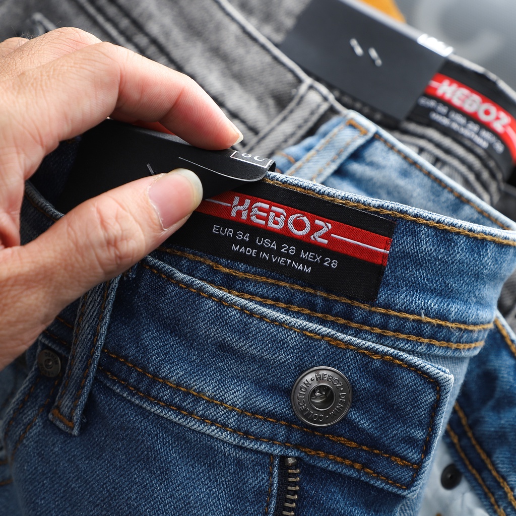 Quần short jean nam HEBOZ 4M, kiểu rách thời trang năng động co dãn thoải mái - 00001157