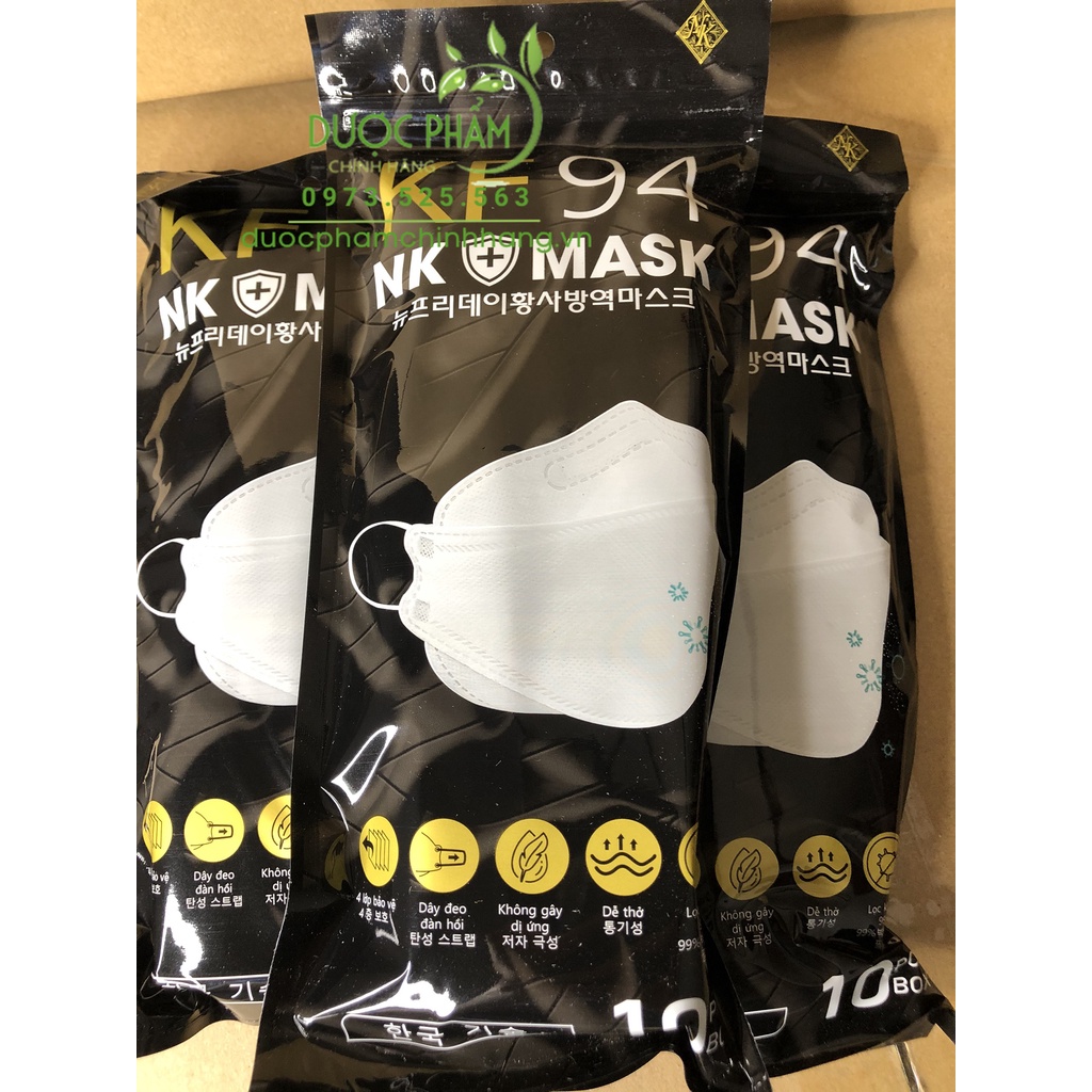 Khẩu trang 4D KF94 NK - Khẩu trang y tế, kháng khuẩn chống bụi siêu mịn