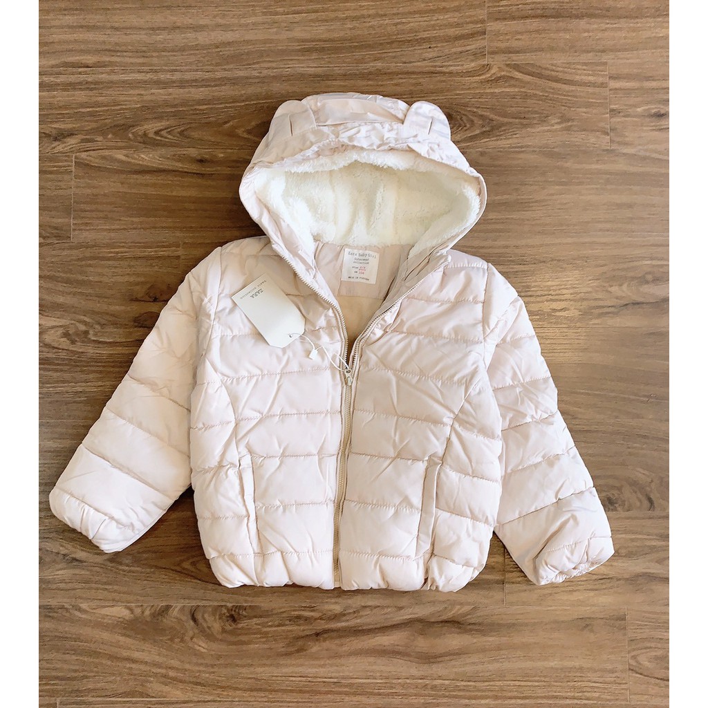 Áo phao ZARZ nót lông cừu cho bé gái hàng xuất dư