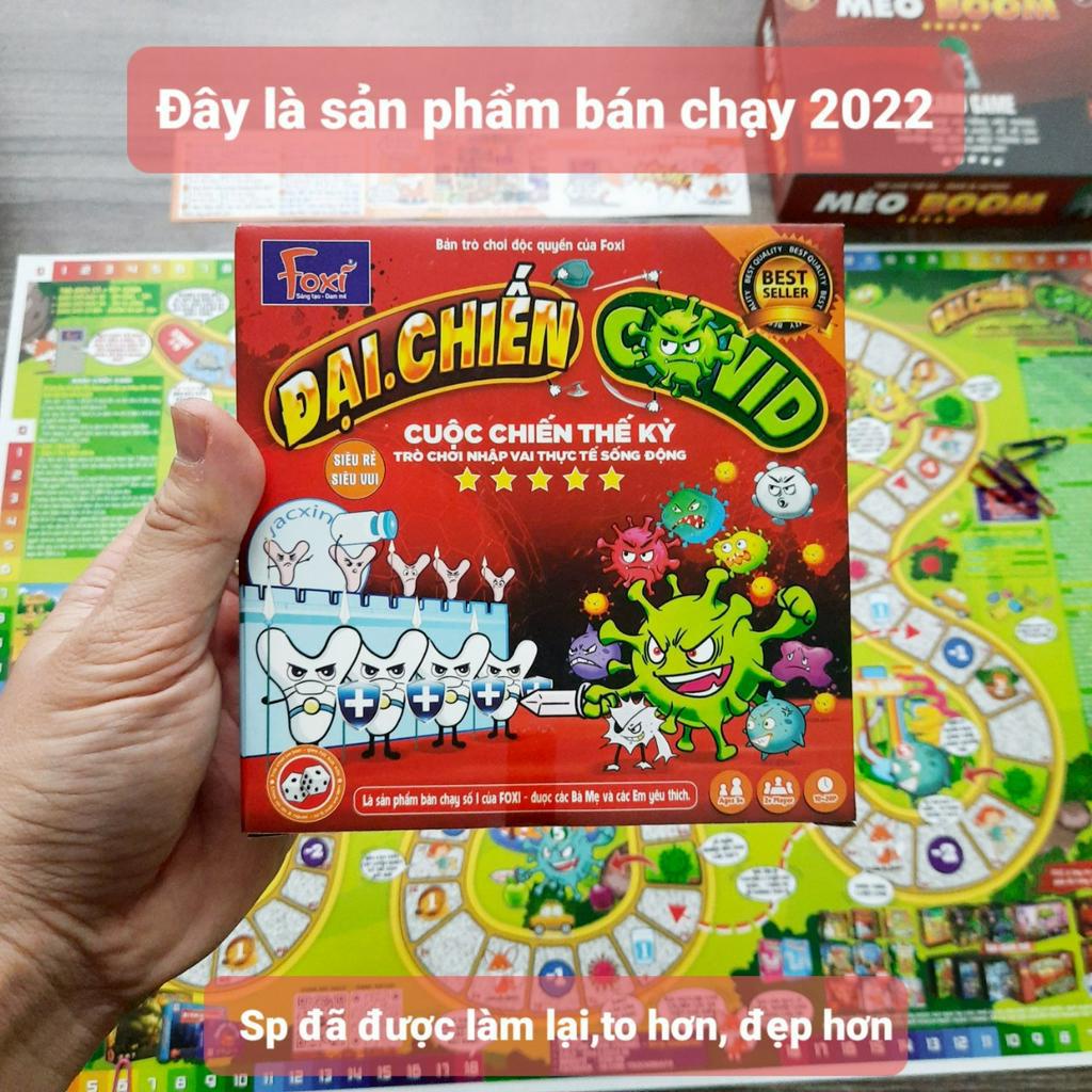 Boardgame-Đại chiến Covid Foxi-game nhập vai chân thực-hấp dẫn-tăng tương tác, kết nối thành viên nhóm bạn bè-gia đình