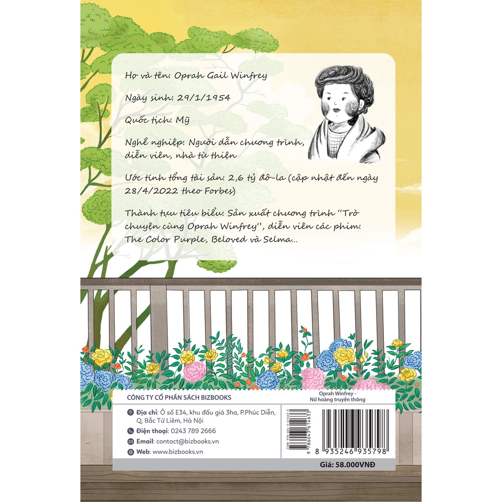 Sách - Oprah Winfrey: Nữ hoàng truyền thông - Bộ sách ươm mầm tỷ phú nhí Bizbooks