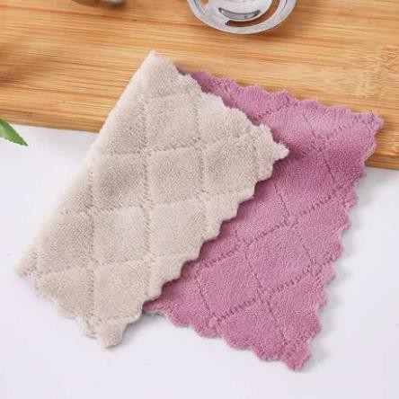 (27x16cm) Combo 10 khăn Lau 2 mặt thấm hút nước đa năng nhỏ gọn | khăn lâu bếp, lâu bát đĩa, bàn ghế siêu tiện dụng