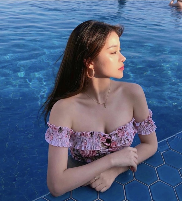 (Ảnh thật)Bikini 2 mảnh bèo nhún màu hồng dễ thương | BigBuy360 - bigbuy360.vn