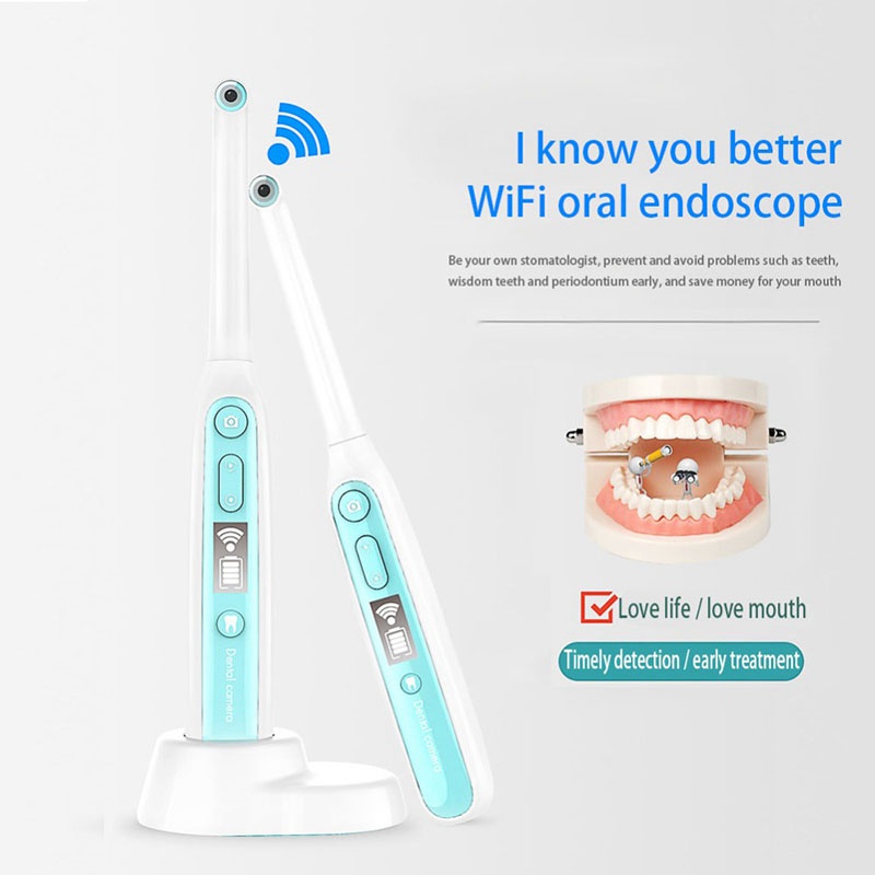 Camera Nội Soi Nha Khoa 8 Bóng Đèn Kết Nối Wifi Không Dây 1080P Có Thể Điều Chỉnh Cho Ios Android