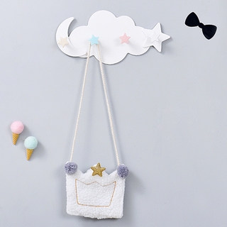 Wall Hook Wall Mounted Cartoon Cloud Shape Wall Coat Rack Hat Hooks Robe Hook Entryway Wall Hangers Hooks