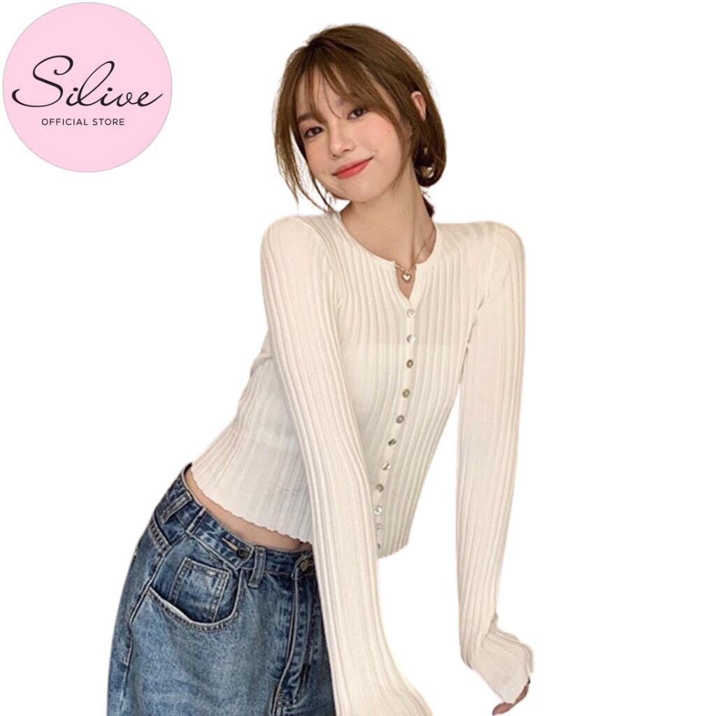 Aó thun nữ cài khuy cổ mở Silive