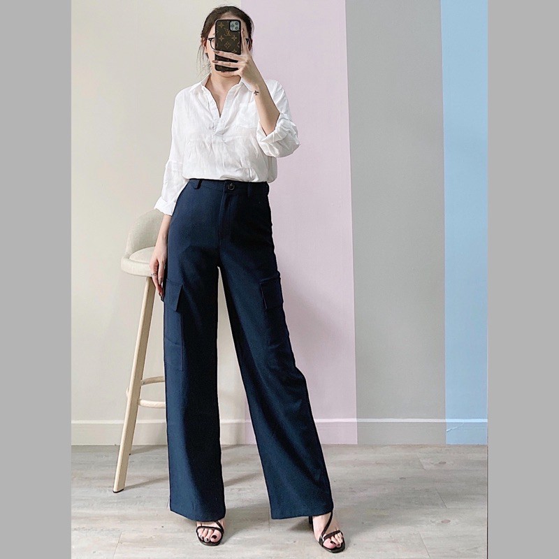 Quần Tây suông phối túi hộp Topshop chuẩn xịn (Hình thật) | BigBuy360 - bigbuy360.vn